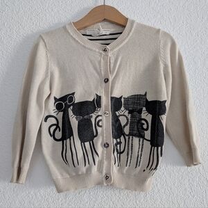 Cat Print Sweater Kids 2-3 Years